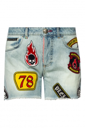 Patched denim shorts, zdjęcie 1 Patched denim shorts od Philipp Plein